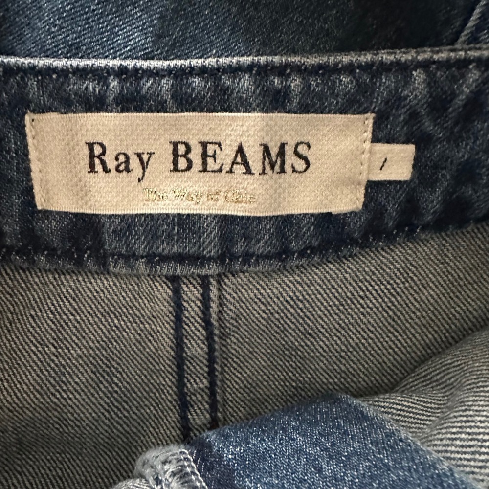 Ray BEAMS Japanese Brand Wide-Leg Denim Overalls / Jumpsuit - Picture 8 of 9